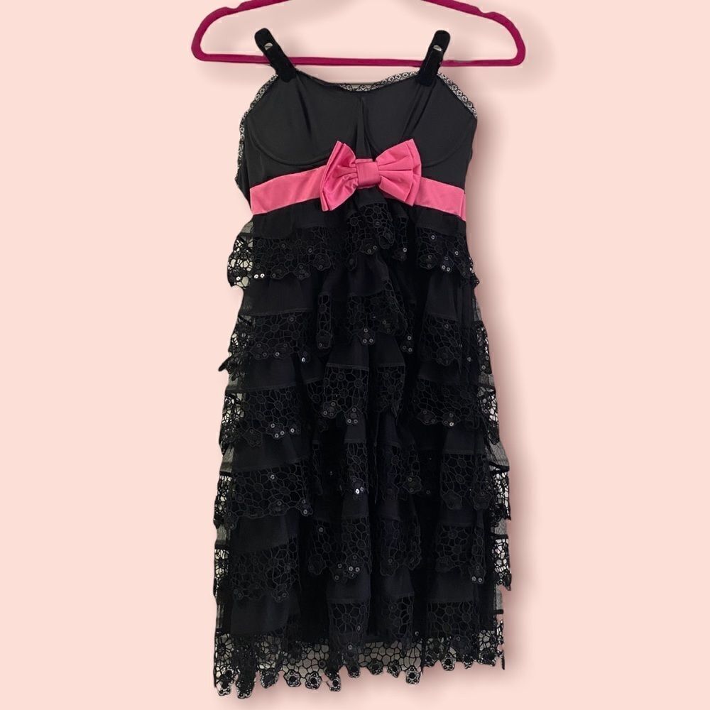 NWT BETSEY JOHNSON Evening Black Strapless Dress